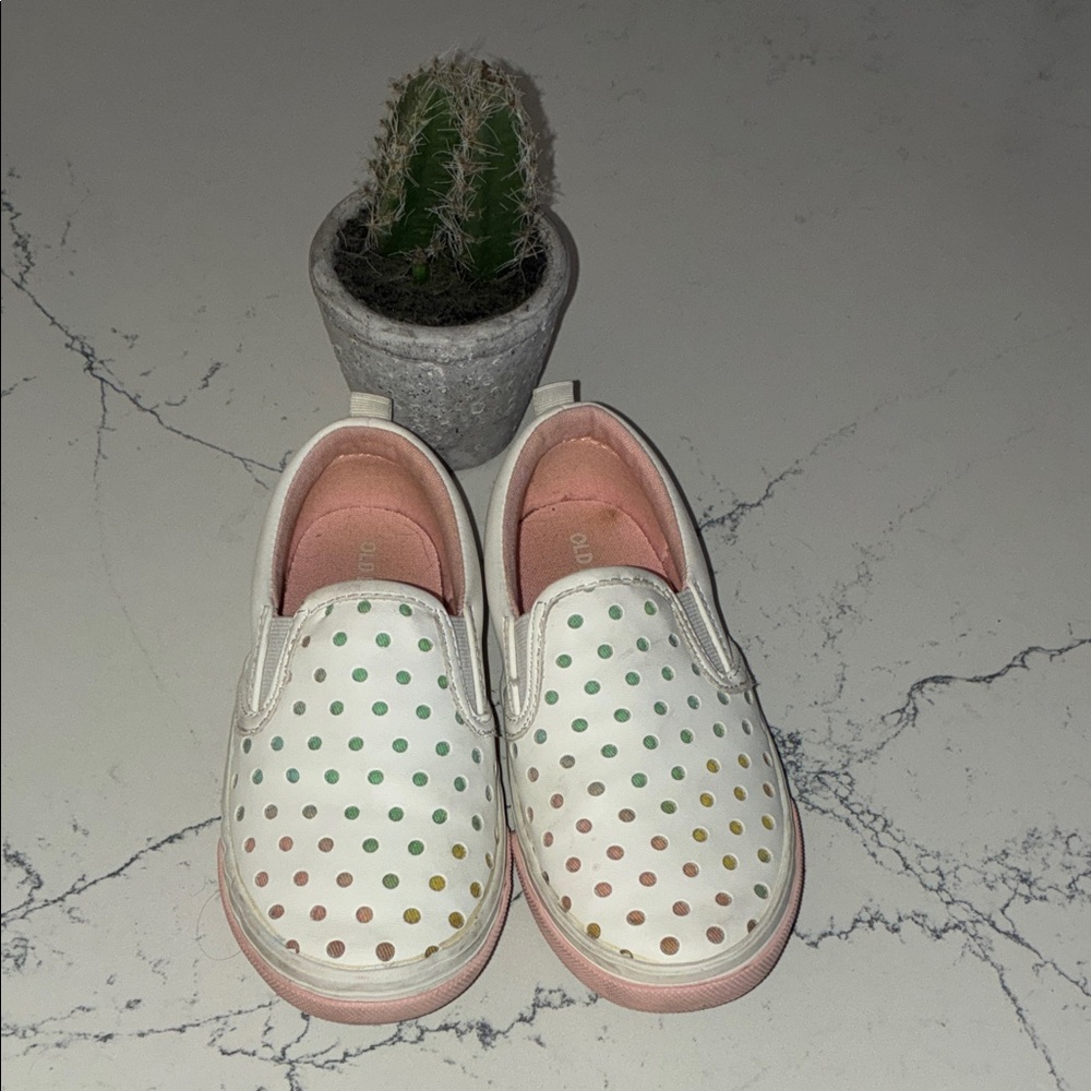 Old Navy Kids Multicolor Polka Dot Slip-On Sneakers